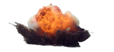 Fiery Smoke Explosion PNG Image