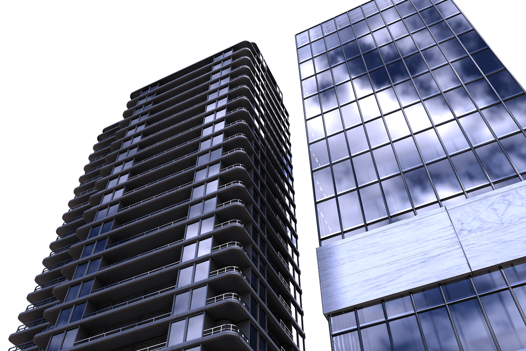 Modern Glass Skyscrapers Clipart