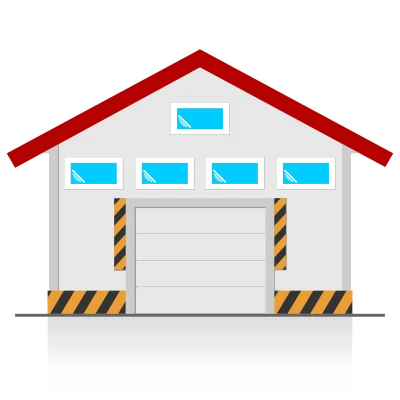 Industrial Warehouse Building Transparent Background