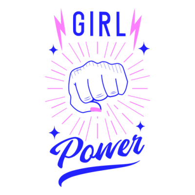 Girl Power Fist Graphic Free PNG