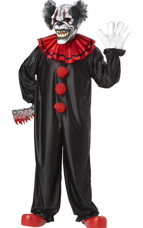 Scary Evil Clown Halloween Costume Clipart