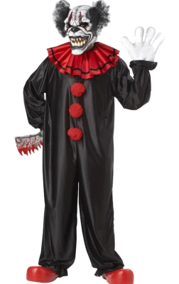 Scary Evil Clown Halloween Costume Clipart