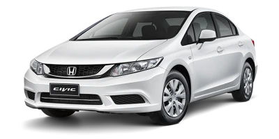 White Honda Civic Car Transparent Background