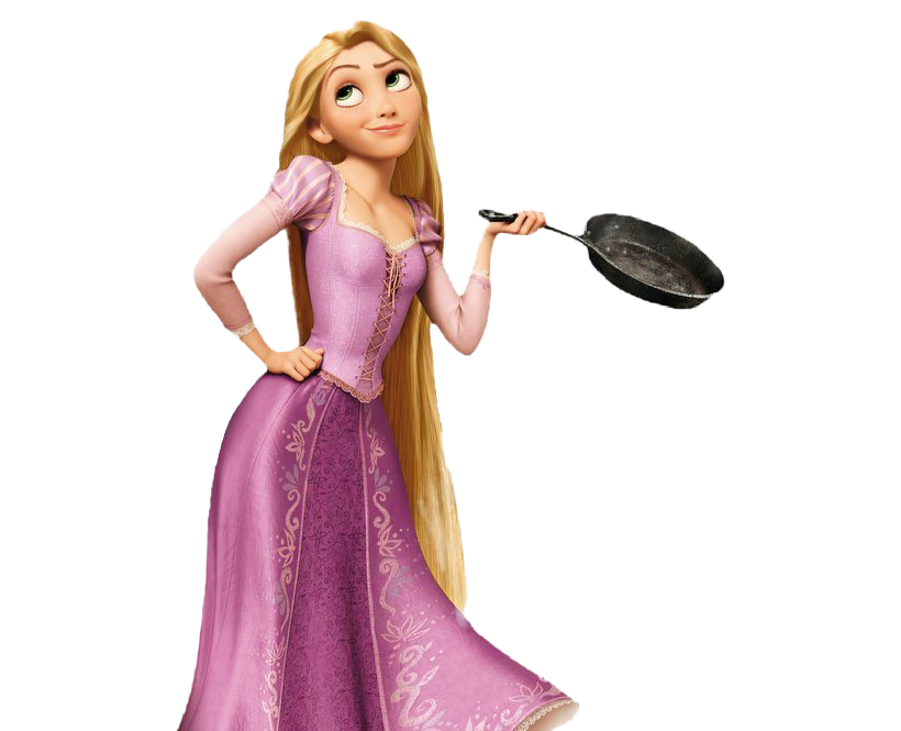 Rapunzel Tangled With Frying Pan Clipart