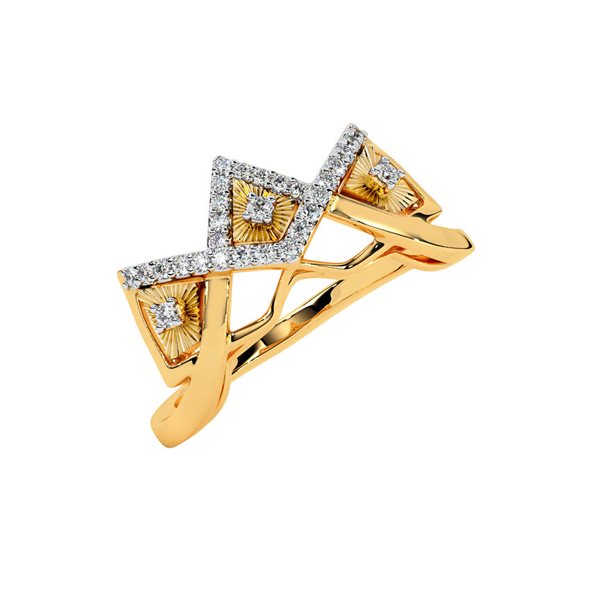Gold Diamond Crown Ring Jewelry Clipart