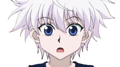 Killua Zoldyck Surprised Anime Face Transparent Background