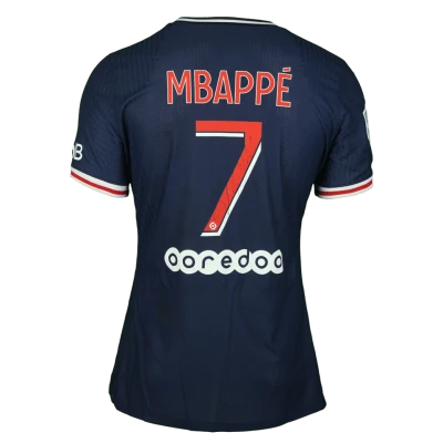 Kylian Mbappe PSG Navy Jersey Back Transparent Background