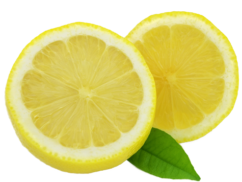 Two Fresh Lemon Slices Clipart