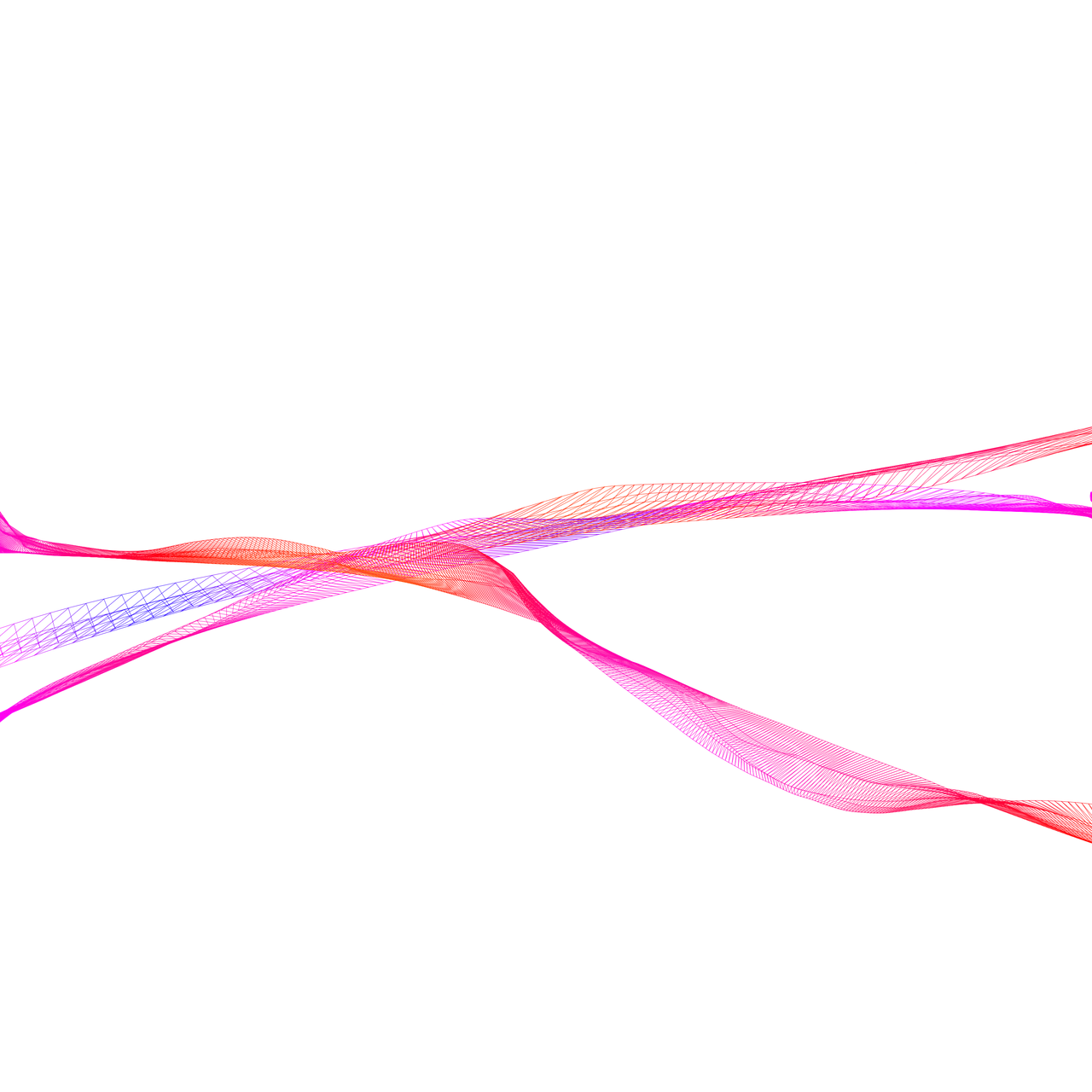 Abstract Pink Red Flowing Waves Clipart