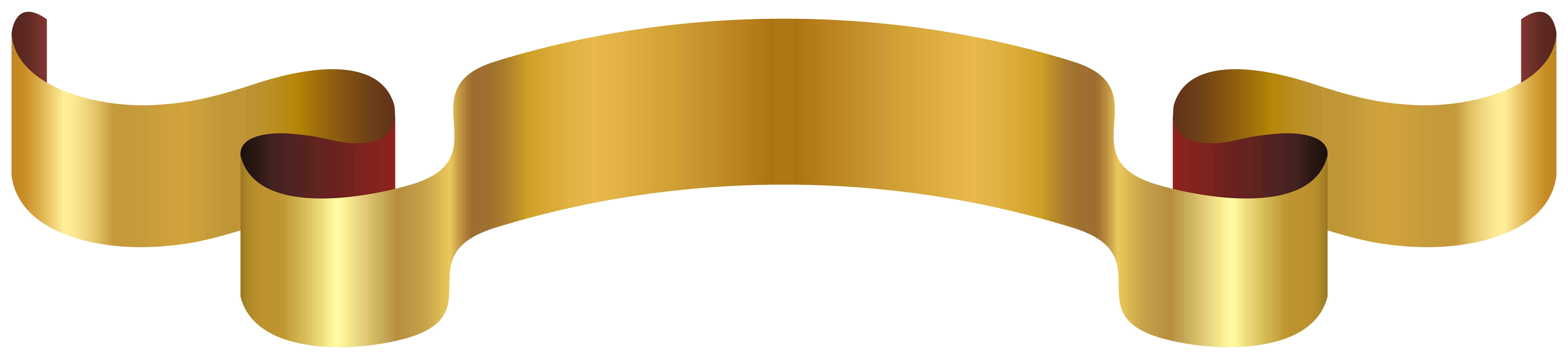 Luxury Gold Ribbon Banner Clipart