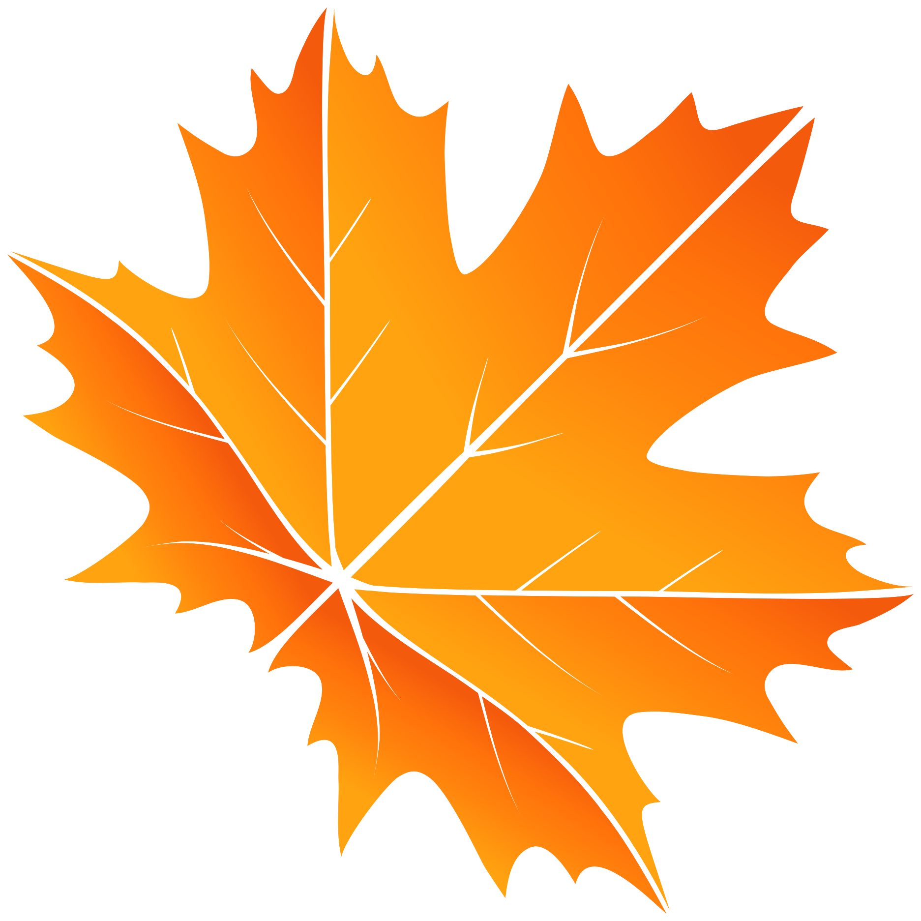 Autumn Orange Maple Leaf Free PNG