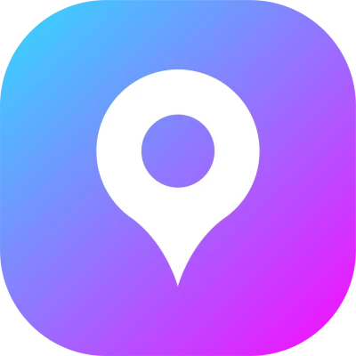 Gradient Location Pin Icon PNG Image