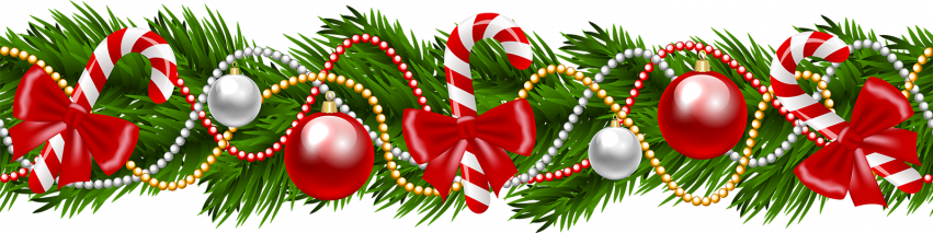 Festive Christmas Banner with Candy Canes Clipart