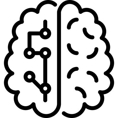 AI Brain Technology Icon Free PNG