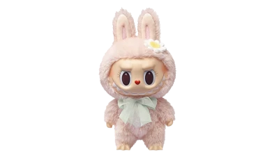 Labubu Pink Plush Toy Free PNG