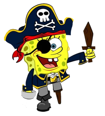 SpongeBob SquarePants Pirate Character Free PNG