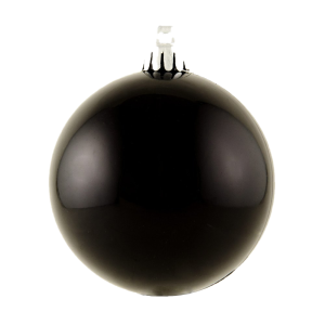 Shiny Black Christmas Ball Ornament Free PNG