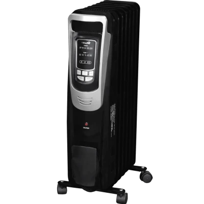 Black Portable Oil Radiator Heater PNG Image