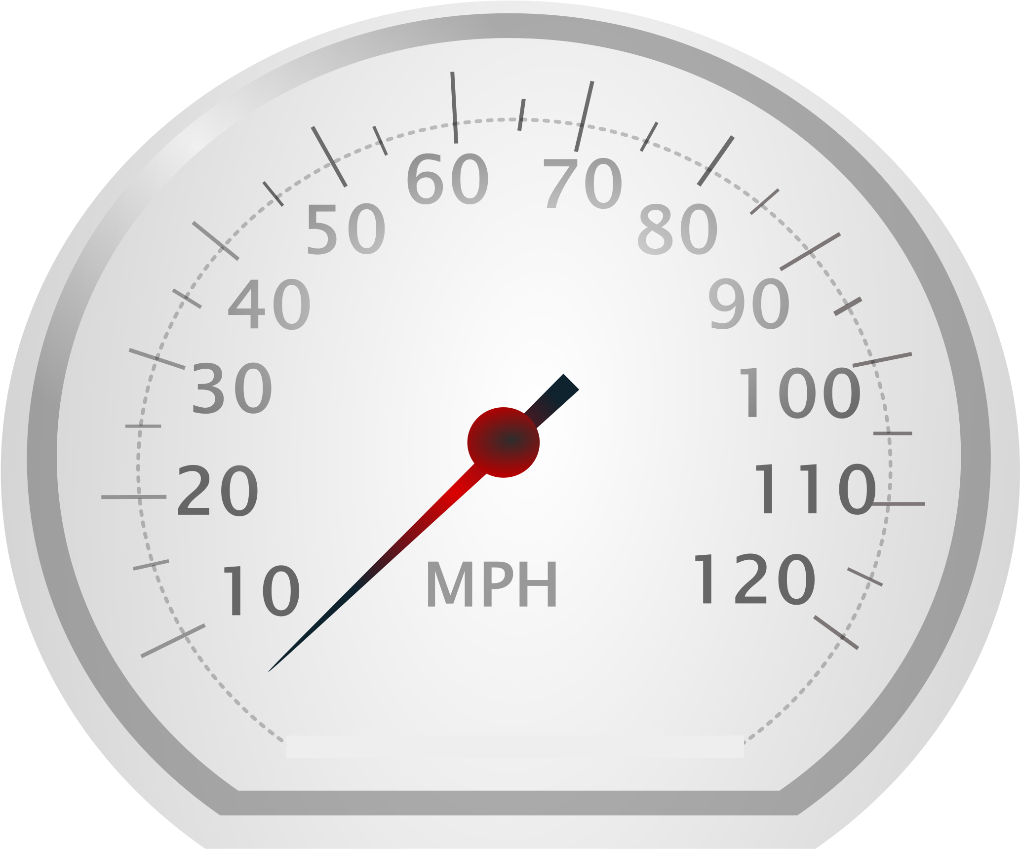 Car Dashboard Speedometer MPH Clipart