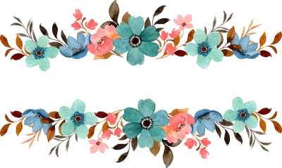 Flower Divider PNG, Water Colour Flower PNG Image File Free Download – Clickpng