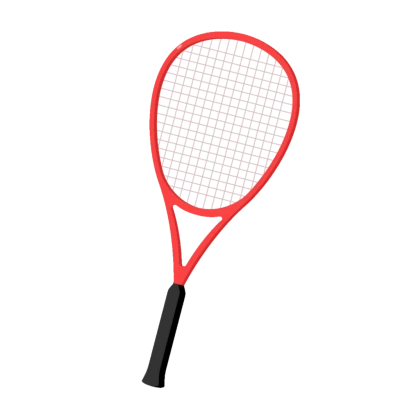 Red Tennis Racket Free PNG