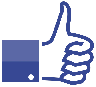 Blue Facebook Like Icon Clipart