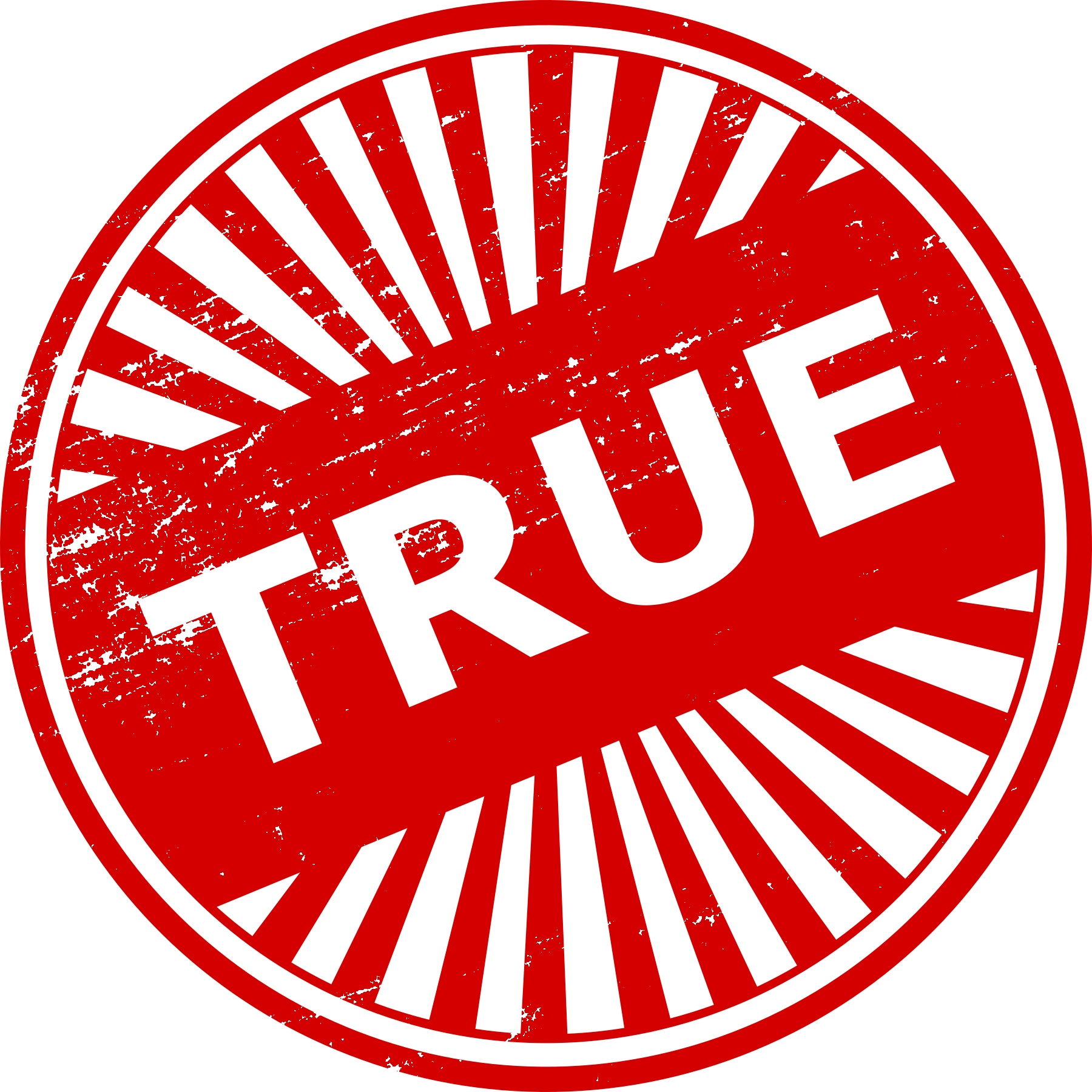 Red TRUE Approval Stamp Clipart