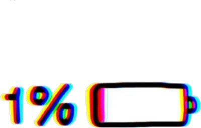 1 Percent Battery Glitch PNG Image