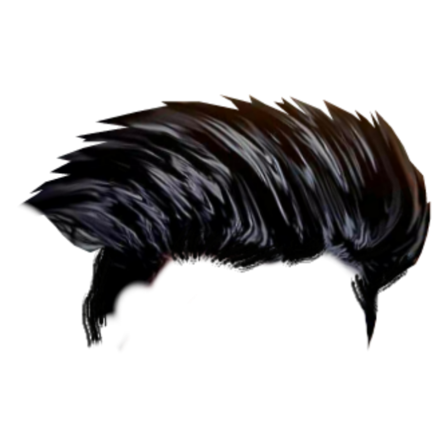 Spiky Black Male Hairstyle Cutout Free Clipart