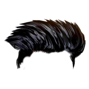 Spiky Black Male Hairstyle Cutout Free Clipart