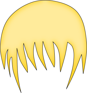 Yellow Bob Style Hairstyle for Design Free Clipart