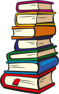 Colorful Cartoon Stack of Books Free Clipart