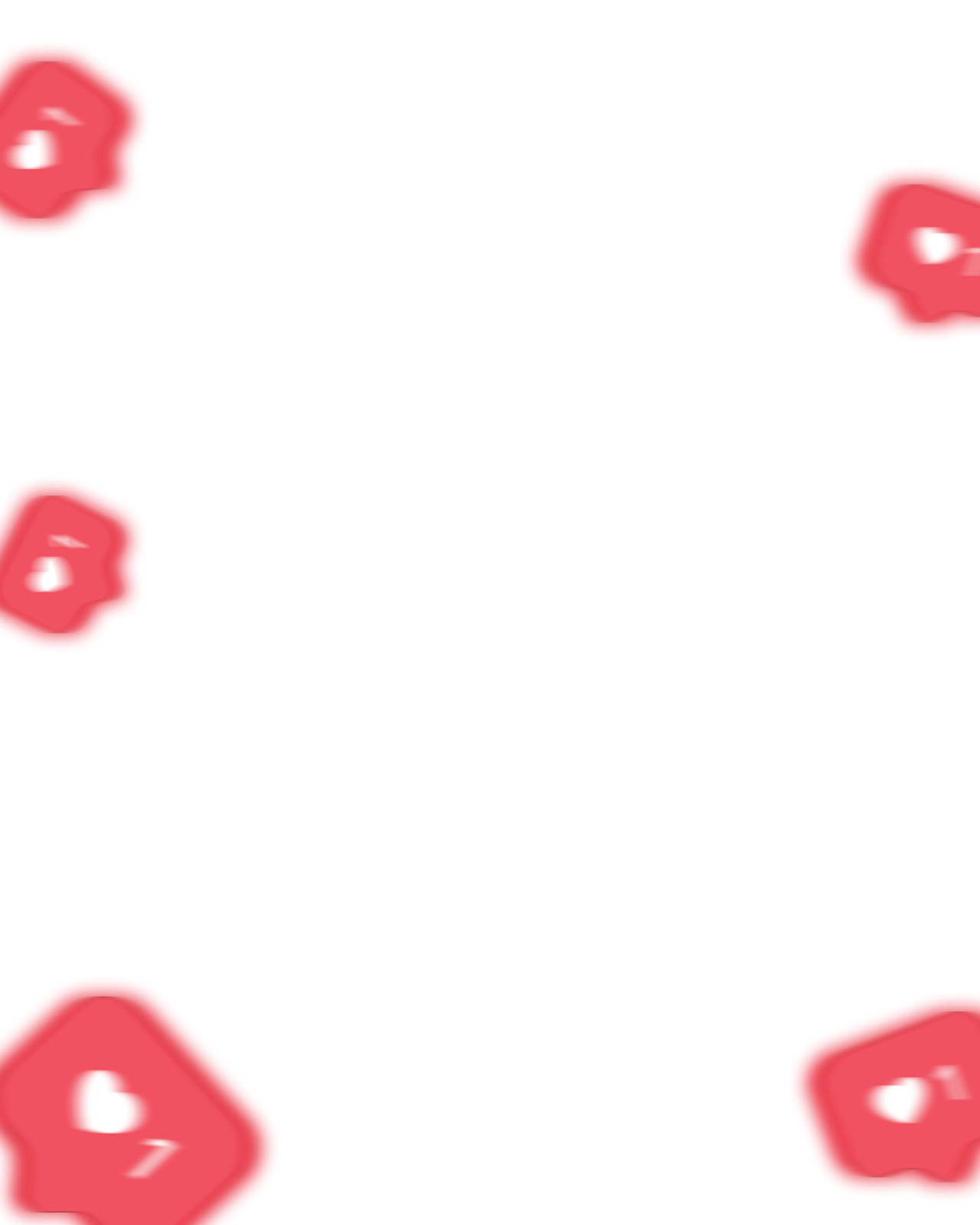 Floating Social Media Like Notification Icons Clipart