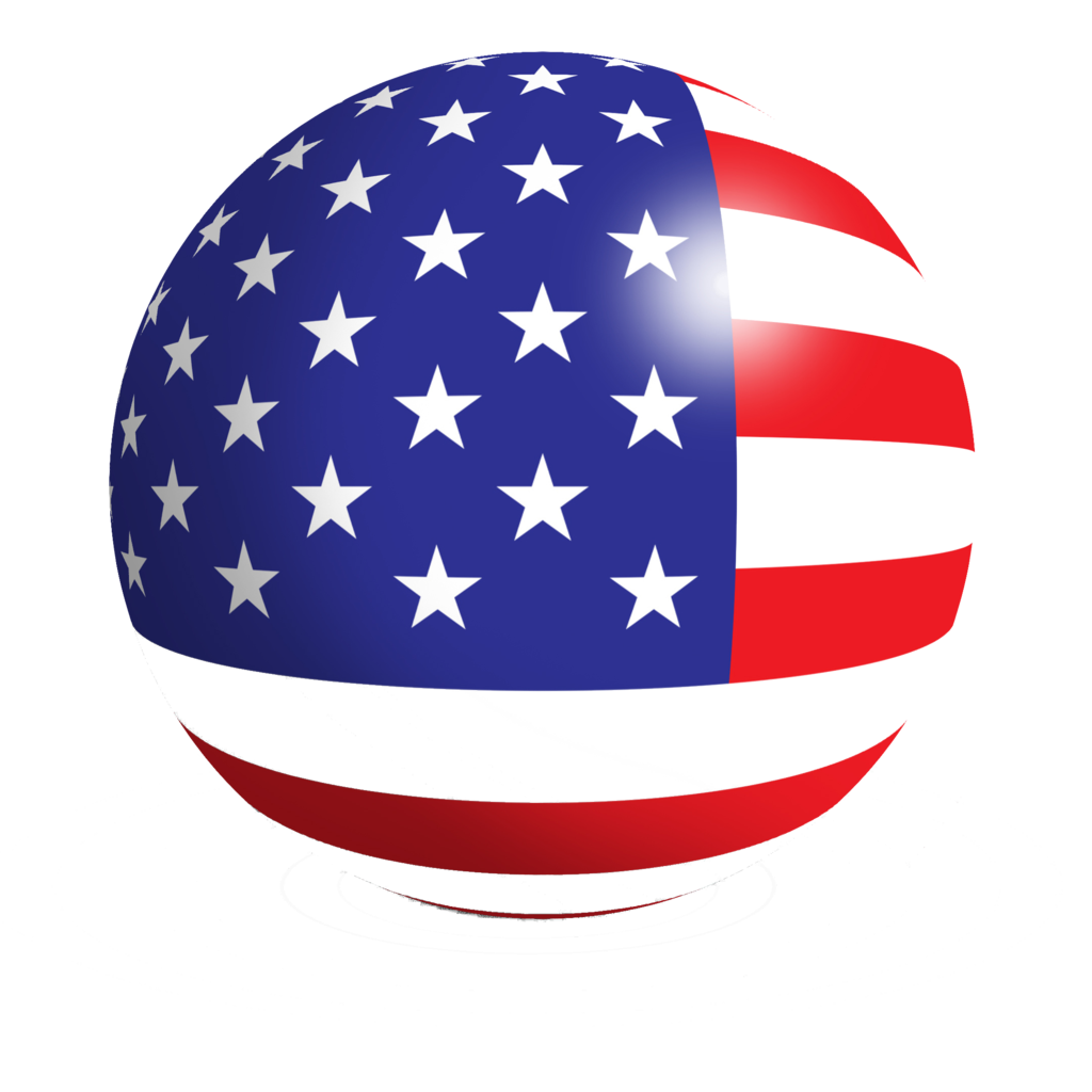USA Flag Planet Globe Sphere Clipart