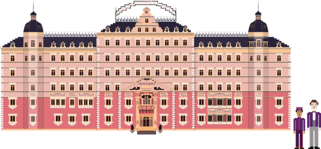 Grand Budapest Hotel Pixel Art Clipart