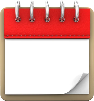 Blank Red Calendar Notebook Icon PNG Image