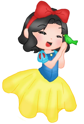 Chibi Snow White Princess PNG Image