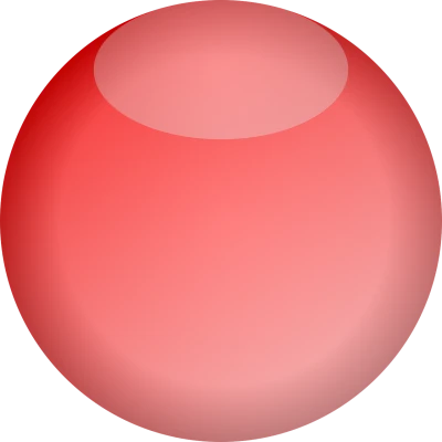 Red Glossy Sphere 3D Button PNG Image