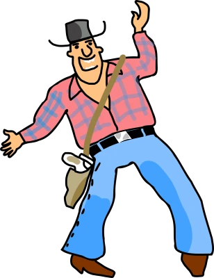 Funny Cowboy Cartoon Character Free PNG