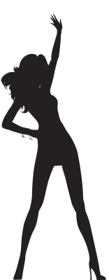 Silhouette of a Successful Woman Celebrating Free PNG