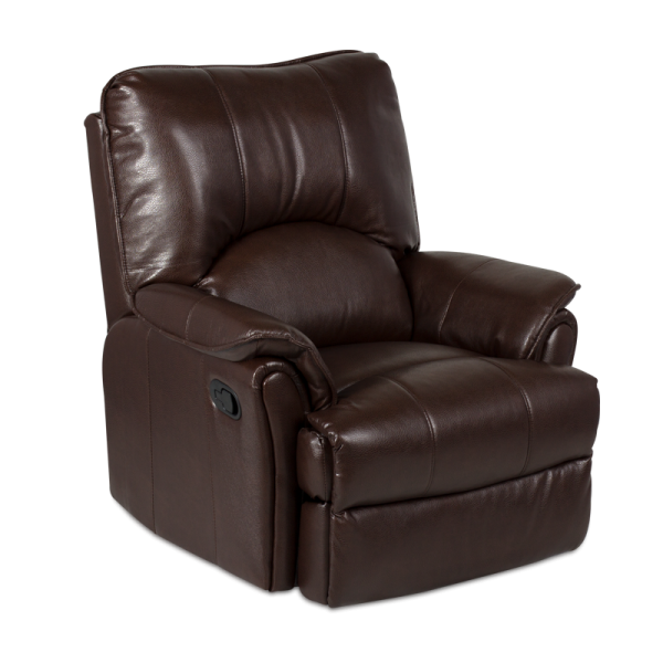 Comfortable Brown Leather Recliner Sofa Clipart