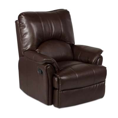 Comfortable Brown Leather Recliner Sofa Clipart
