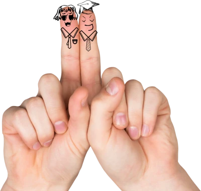 Finger Art Couple Clipart