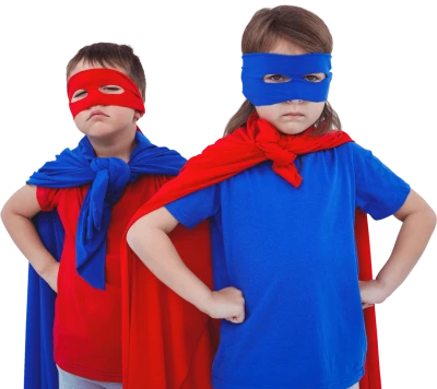 Superhero Kids Transparent Background