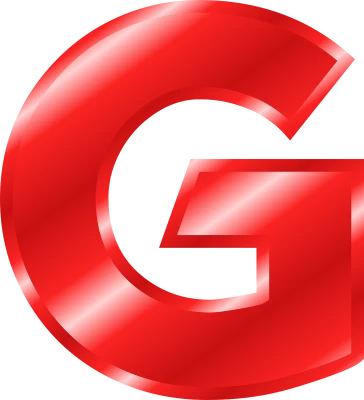 Red 3D Letter G Free PNG