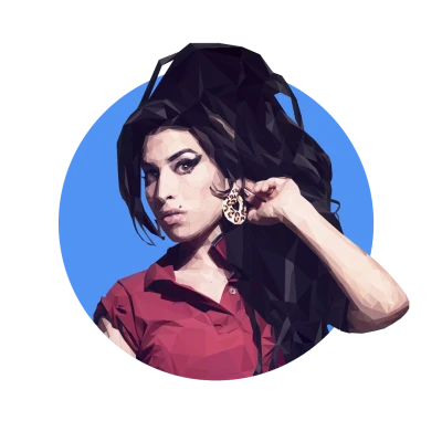 Amy Winehouse Low Poly Free PNG