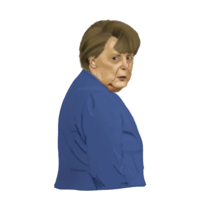 Angela Merkel Painting Transparent Background