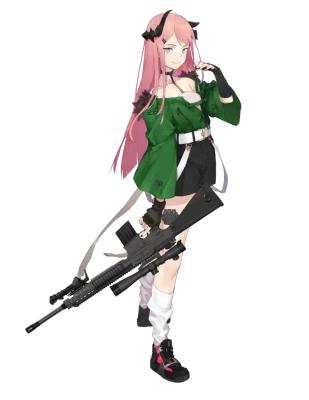 Anime Sniper Girl PNG Image