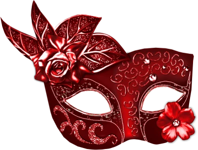 Red Masquerade Mask PNG Image