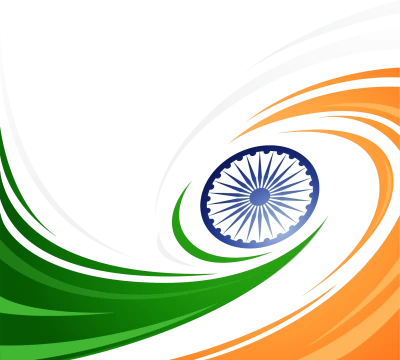 India Flag Swirl PNG Image